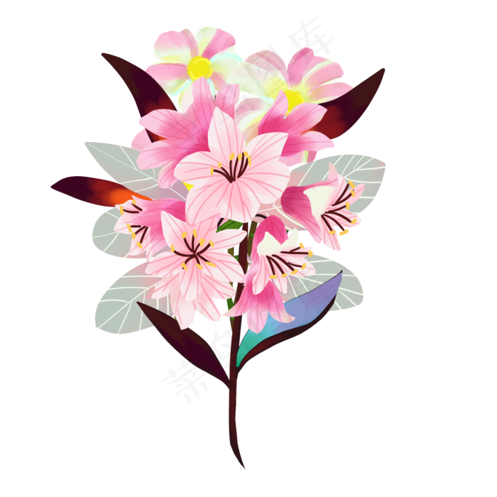 精美鲜艳花束(2000X2000(DPI:300))psd模版下载