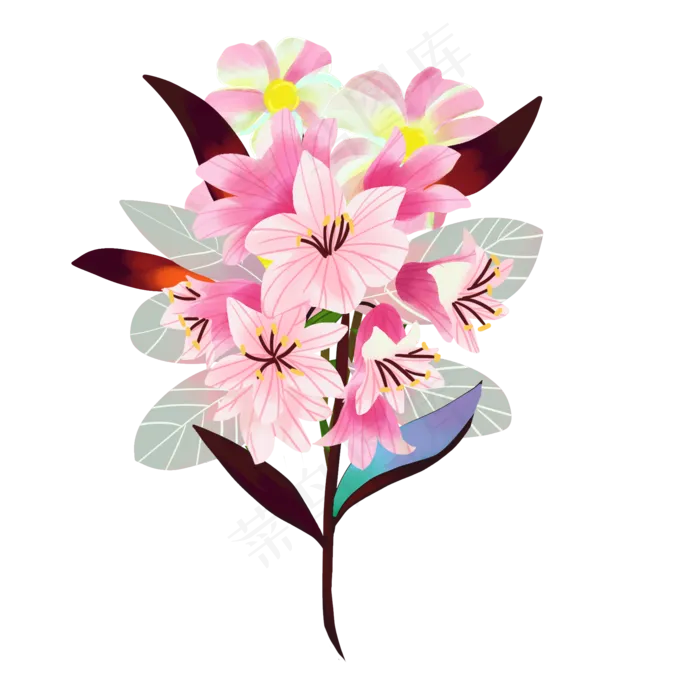 精美鲜艳花束(2000X2000(DPI:300))psd模版下载