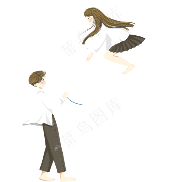 情人节一对情侣在开心的玩免抠图