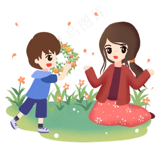 感恩妈妈给妈妈做花环