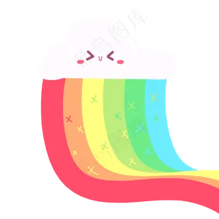 彩虹的微笑png,免抠元素