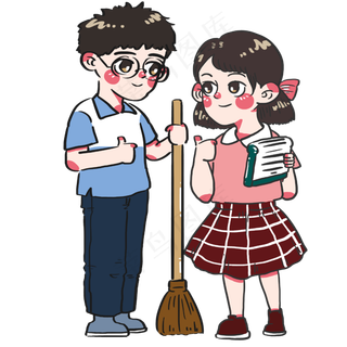 五一劳动节同学们打扫卫生评定优