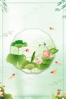 简单夏日荷花景色场景 简单夏日荷花景色场景