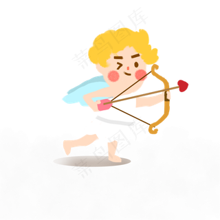 情人节手绘可爱爱神丘比特