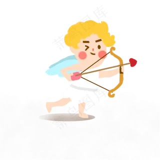 情人节手绘可爱爱神丘比特