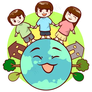 世界地球日孩童守护地球