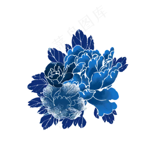 青花瓷三朵花渐变色 青花瓷三朵花渐变色