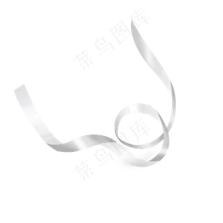 白色飘带丝带素材,免抠元素