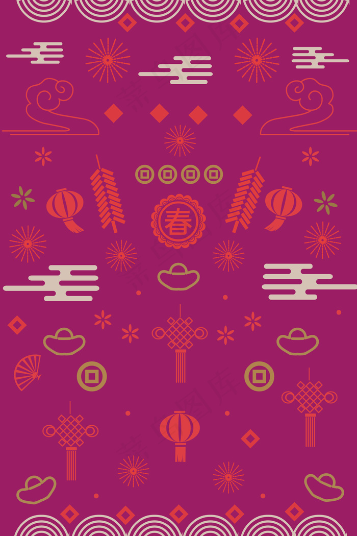 传统中国风底纹背景