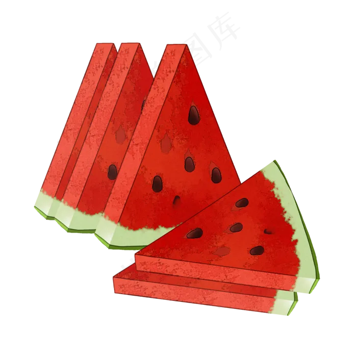 五块西瓜夏季水果(2000X2000(DPI:300))psd模版下载