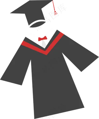 毕业季博士帽博士服