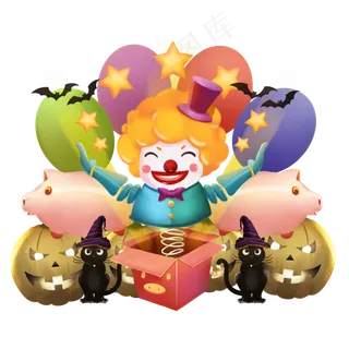 彩色愚人节惊喜元素