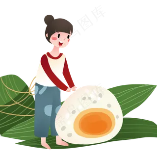 美女端午节美食粽子