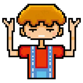 像素风格可爱小男孩