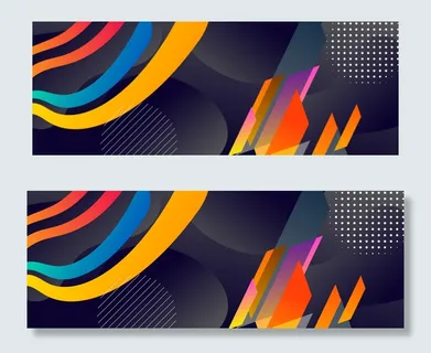 商务风科技拼色banner 商务风科技拼色banner