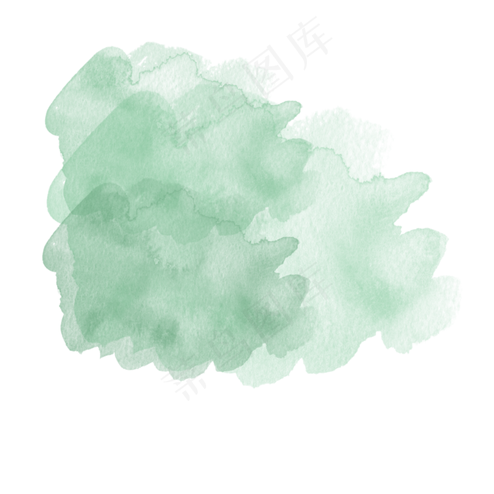 清新水彩绿色晕染(2000X2000(DPI:300))psd模版下载