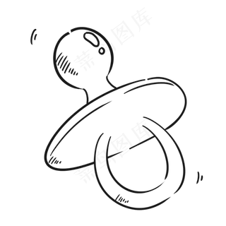 治愈系可爱六一儿童节奶嘴,免抠元素