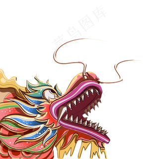 卡通龙头PNG下载,免抠元素