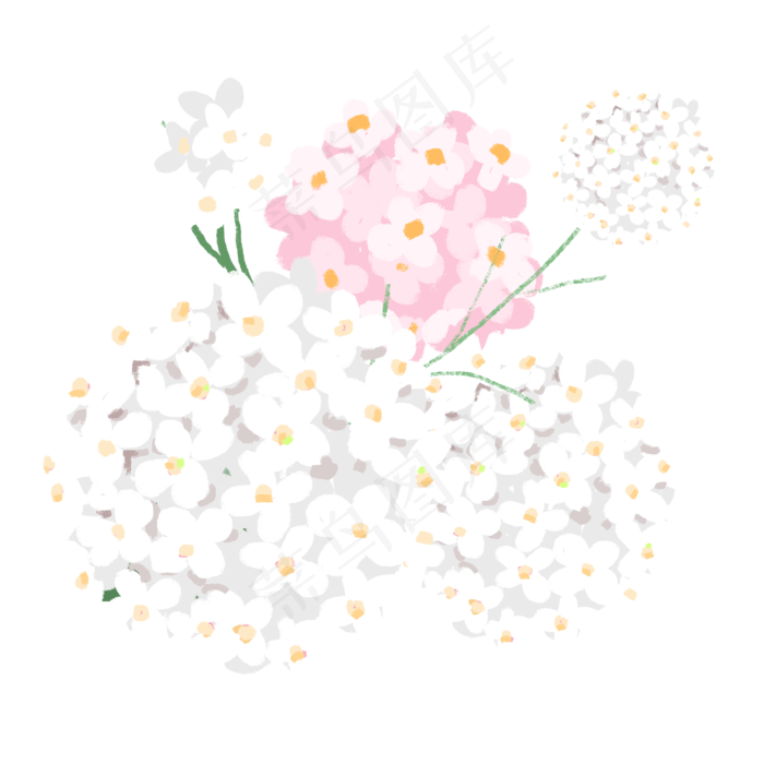 植物小花小清新唯美小花百花粉色(2000X2000(DPI:150))psd模版下载