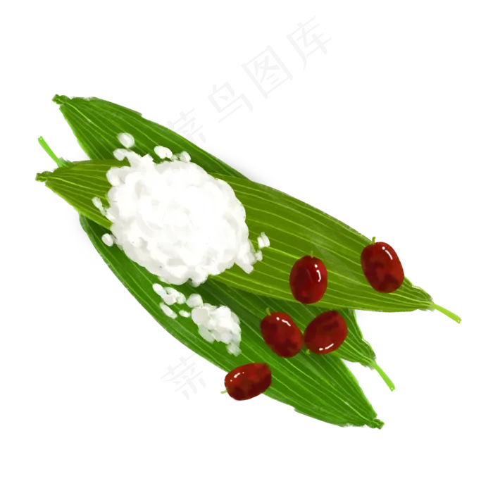 端午节粽子原材料PNG(2000X2000(DPI:300))psd模版下载