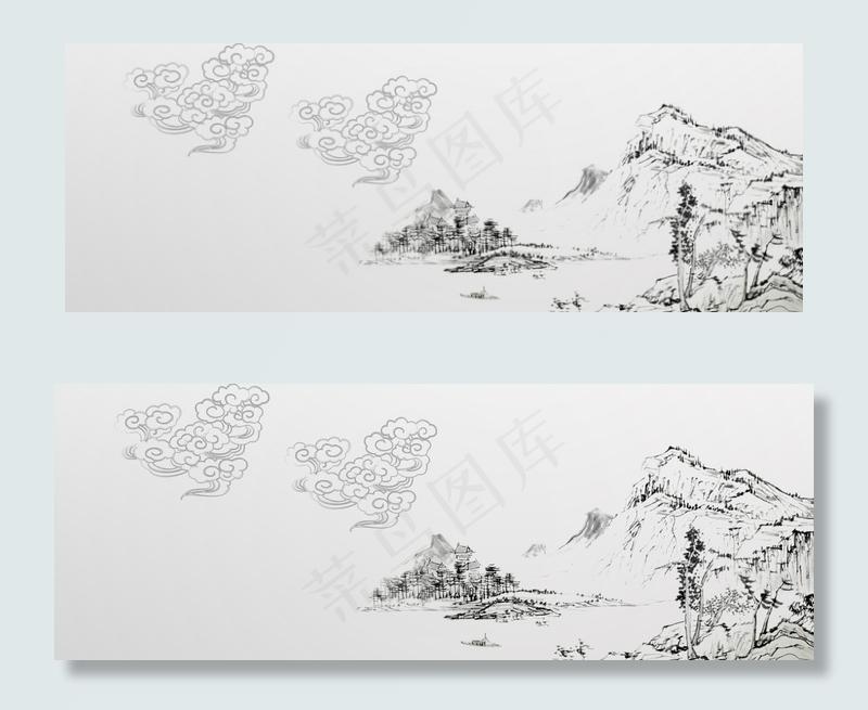 创意水墨复古中国风banner(1920*700px 	       )psd模版下载