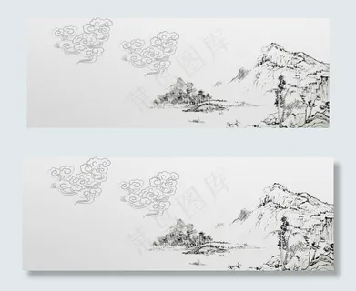 创意水墨复古中国风banner