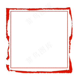 中国风红色印章边框