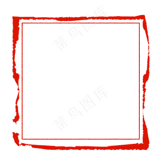 中国风红色印章边框