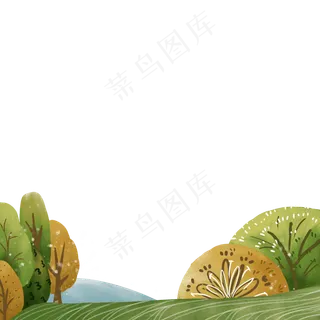 春天山野原野树林春光PNG装饰