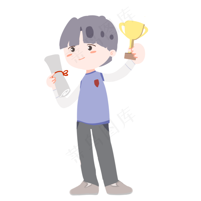 高考取得好成绩男孩(2480X2480(DPI:300))psd模版下载