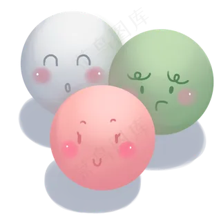元宵节可爱汤圆快来吃我元素素材,免抠元素