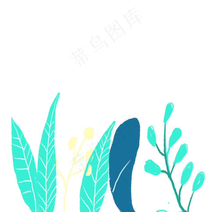 草丛春季自然植物(2000X2000(DPI:300))psd模版下载