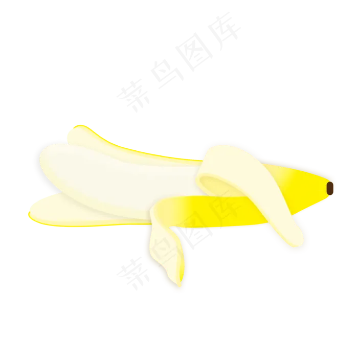 小清新手绘水果单根剥皮香蕉(2000X2000(DPI:300))psd模版下载