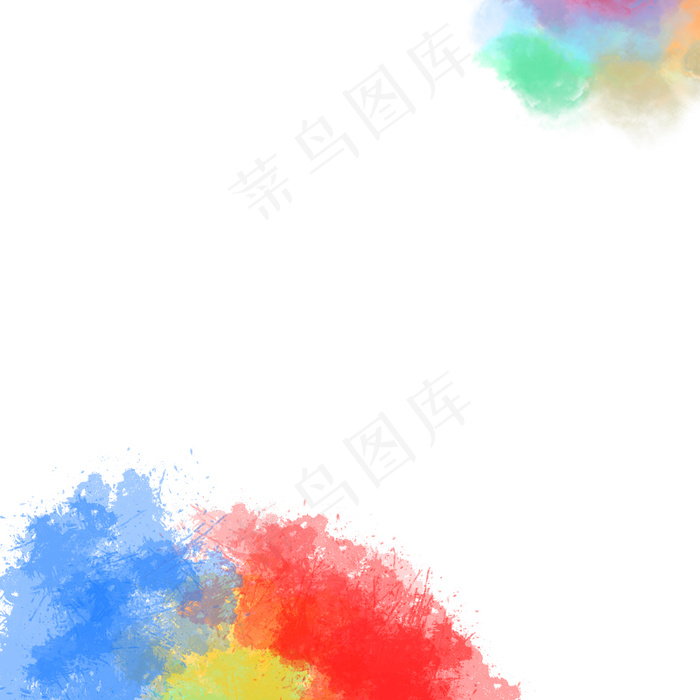 多彩水彩图案底纹水彩笔主图