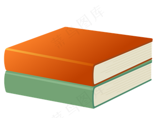 卡通手绘学习书本,免抠元素