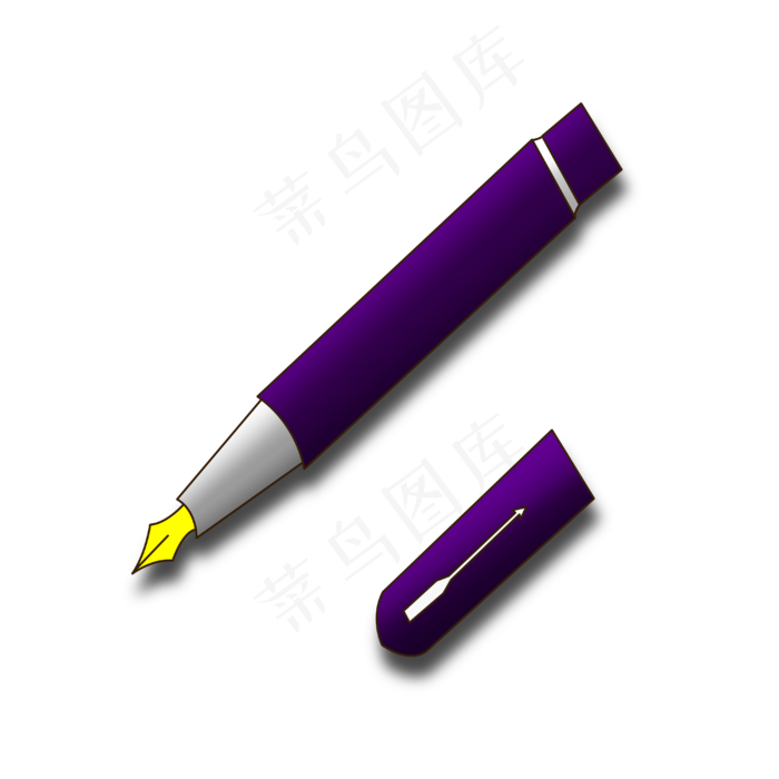 父亲节礼物高贵紫色钢笔PNG图案(4000X4000(DPI:300))psd模版下载