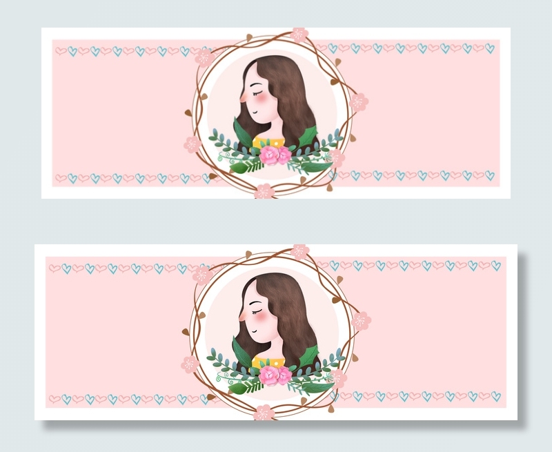 卡通手绘母亲节粉色电商背景