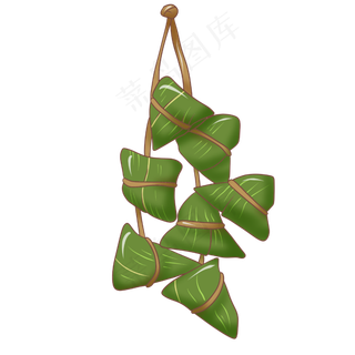 绿色粽子端午节