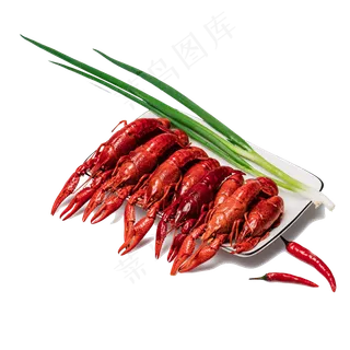 一盘小龙虾,免抠元素 一盘小龙虾,免抠元素
