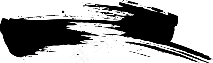 黑色笔刷墨迹素材,免抠元素