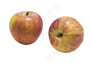 两个新鲜水果苹果