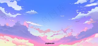 创意漫画手绘天空云彩