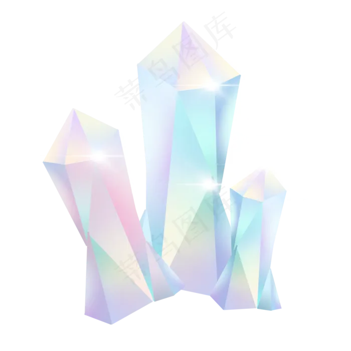 梦幻唯美彩虹七彩水晶(3500X3500(DPI:300))psd模版下载