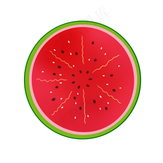 瓜皮很薄的大红西瓜