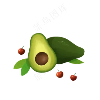 牛油果鳄梨水果夏日健康PNG沙拉