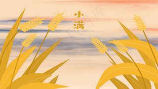 暖色系夏季小满景色