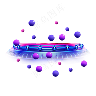 618紫色音响舞台促销装饰小元