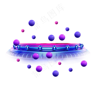 618紫色音响舞台促销装饰小元