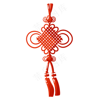 红色的中国风中国结,免抠元素