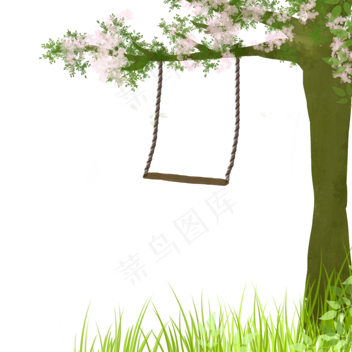 春天户外绿树(2000X2000(DPI:300))psd模版下载
